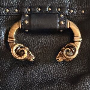 Derek Lam Black Clutch with Gold Hardware